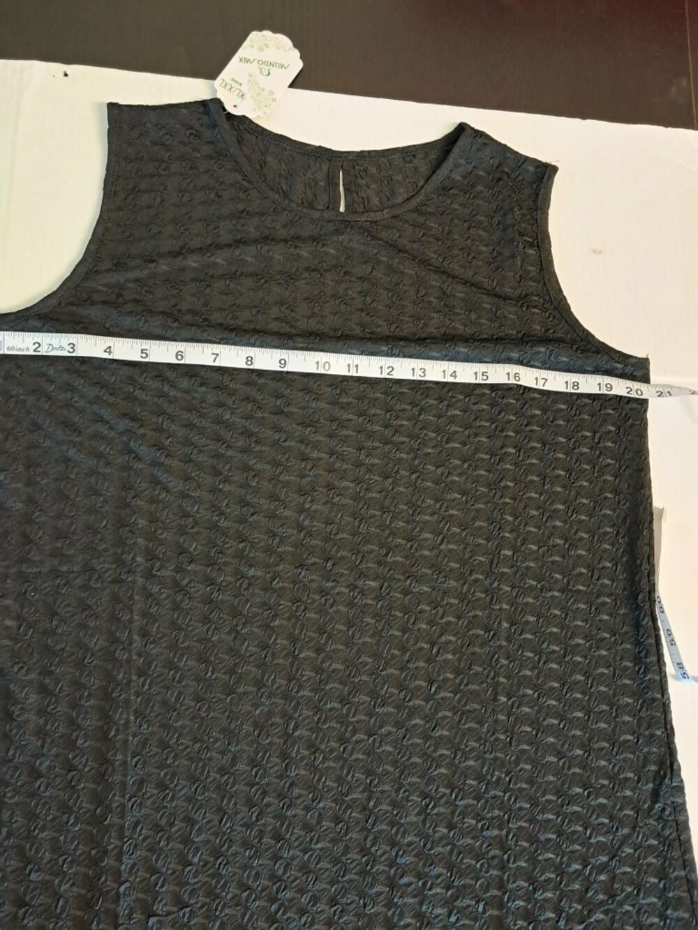 Black Textured Sleeveless Dress Size L - Picture 5 of 7
